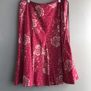 J.crew pink & white skirt
